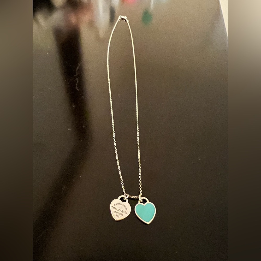Tiffany Double Mini Heart Tag Necklace